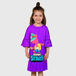 Платье клеш для девочки Doug Brawl Stars, цвет: 3D-принт — фото 2