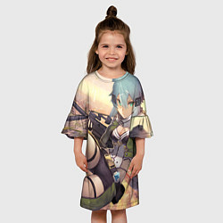 Платье клеш для девочки Sword Art Online Сино Асада, цвет: 3D-принт — фото 2