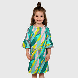 Платье клеш для девочки Геометрически узор, цвет: 3D-принт — фото 2