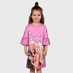Платье клеш для девочки Барби и Кен Фильм, цвет: 3D-принт — фото 2