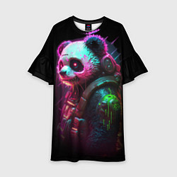 Платье клеш для девочки Cyberpunk panda, цвет: 3D-принт