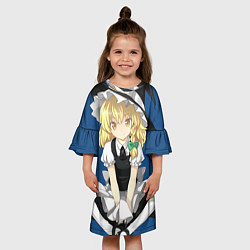 Платье клеш для девочки Touhou Project Мариса Кирисаме, цвет: 3D-принт — фото 2