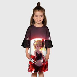 Платье клеш для девочки Touhou Project Фландр Скарлет, цвет: 3D-принт — фото 2