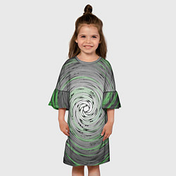 Платье клеш для девочки Круговорот, цвет: 3D-принт — фото 2