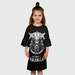 Платье клеш для девочки Победа или Вальхалла, цвет: 3D-принт — фото 2