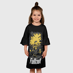 Платье клеш для девочки Fallout boys, цвет: 3D-принт — фото 2