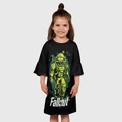 Платье клеш для девочки Fallout poster game, цвет: 3D-принт — фото 2