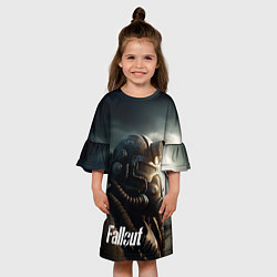 Платье клеш для девочки Fallout man game, цвет: 3D-принт — фото 2