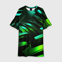 Детское платье Dark green abstract