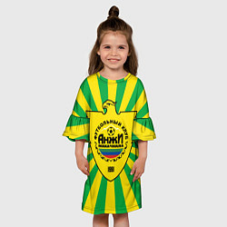 Платье клеш для девочки Футбольный клуб Анжи, цвет: 3D-принт — фото 2