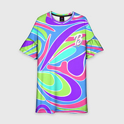 Платье клеш для девочки Костюм Barbie Totally Ultra Hair brunette, цвет: 3D-принт