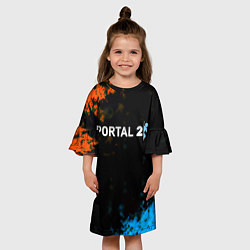 Платье клеш для девочки Portal game, цвет: 3D-принт — фото 2