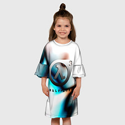 Платье клеш для девочки Half life 3 is coming, цвет: 3D-принт — фото 2