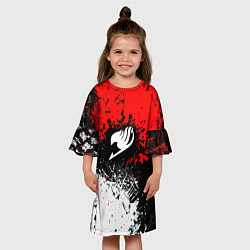 Платье клеш для девочки Хвост феи japan, цвет: 3D-принт — фото 2
