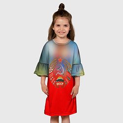 Платье клеш для девочки Belarus ussr, цвет: 3D-принт — фото 2
