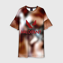 Платье клеш для девочки Valorant riot games, цвет: 3D-принт