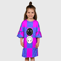 Платье клеш для девочки Smile chaos, цвет: 3D-принт — фото 2