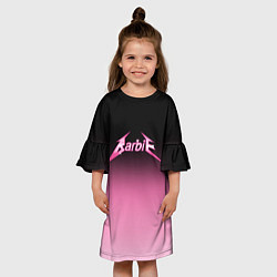 Платье клеш для девочки Барби - стиль металлики: градиент, цвет: 3D-принт — фото 2