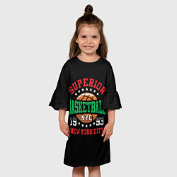 Платье клеш для девочки Superior basketball, цвет: 3D-принт — фото 2