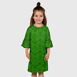 Платье клеш для девочки Шрек паттерн, цвет: 3D-принт — фото 2