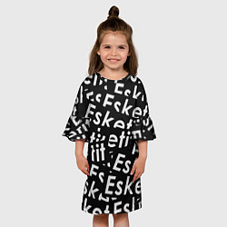 Платье клеш для девочки Esskeetit rap, цвет: 3D-принт — фото 2