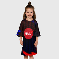 Платье клеш для девочки Nasa star, цвет: 3D-принт — фото 2