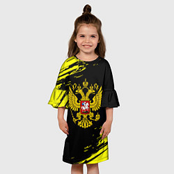 Платье клеш для девочки Имперская Россия герб, цвет: 3D-принт — фото 2