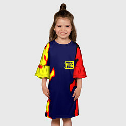 Платье клеш для девочки Pubg military game, цвет: 3D-принт — фото 2