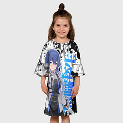 Платье клеш для девочки Рокси из Реинкарнации безработного, цвет: 3D-принт — фото 2