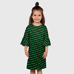 Платье клеш для девочки Никаких брендов зелёный, цвет: 3D-принт — фото 2