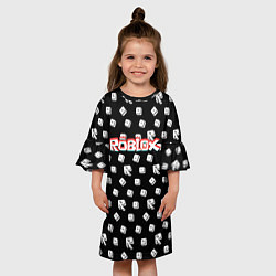 Платье клеш для девочки Roblox pattern game, цвет: 3D-принт — фото 2