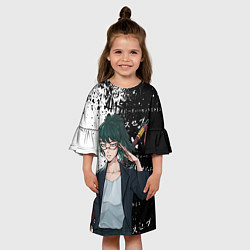 Платье клеш для девочки Маки дзенин из магической битвы, цвет: 3D-принт — фото 2
