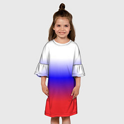 Платье клеш для девочки Фраг России градиент, цвет: 3D-принт — фото 2