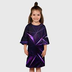Платье клеш для девочки Фиолетовый хрусталь, цвет: 3D-принт — фото 2