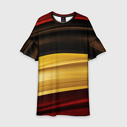 Детское платье Черный красный желтый цвет абстракции