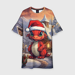 Детское платье Дракоша 2024 новогодний символ года