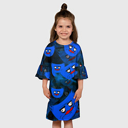 Платье клеш для девочки Huggy Wuggy topgames, цвет: 3D-принт — фото 2