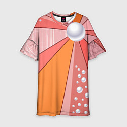 Платье клеш для девочки Жемчужная абстракция, цвет: 3D-принт