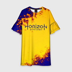 Платье клеш для девочки Horizon zero dawn alloy grunge metal, цвет: 3D-принт