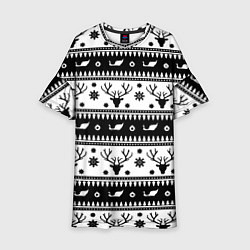 Детское платье Новогодний свитер с оленями
