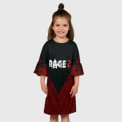 Платье клеш для девочки Rage 2 game logo апокалипсис, цвет: 3D-принт — фото 2