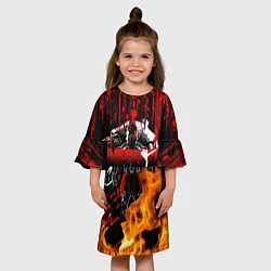 Платье клеш для девочки Спартанец MMA, цвет: 3D-принт — фото 2