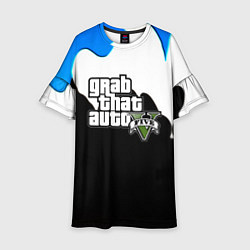 Платье клеш для девочки GTA 5 краски гейм, цвет: 3D-принт