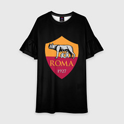 Платье клеш для девочки Roma fc club sport, цвет: 3D-принт