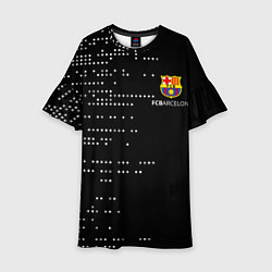 Платье клеш для девочки Футбольный клуб барселона - логотип, цвет: 3D-принт