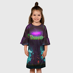 Платье клеш для девочки Terraria tree, цвет: 3D-принт — фото 2