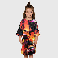 Платье клеш для девочки GTA style art, цвет: 3D-принт — фото 2