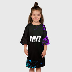 Платье клеш для девочки Dayz неоновые краски, цвет: 3D-принт — фото 2