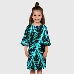 Платье клеш для девочки Разряды электричества Tie Dye, цвет: 3D-принт — фото 2