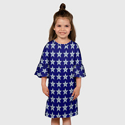 Платье клеш для девочки Звезды защитникам отечества, цвет: 3D-принт — фото 2